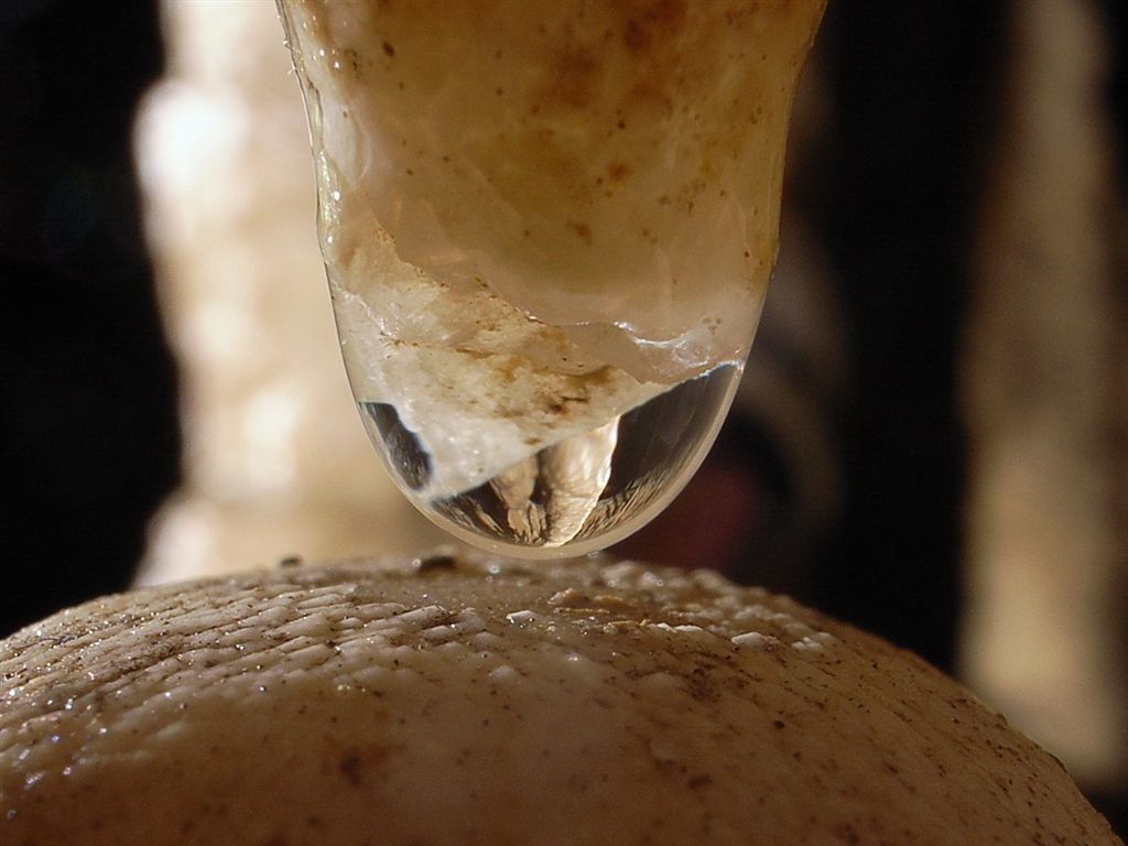 Stalactite goutte d'eau